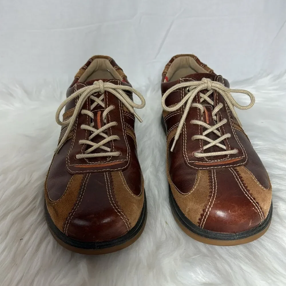 ECCO Yak‎ Two Tone Leather Sneakers Sz 7.5
